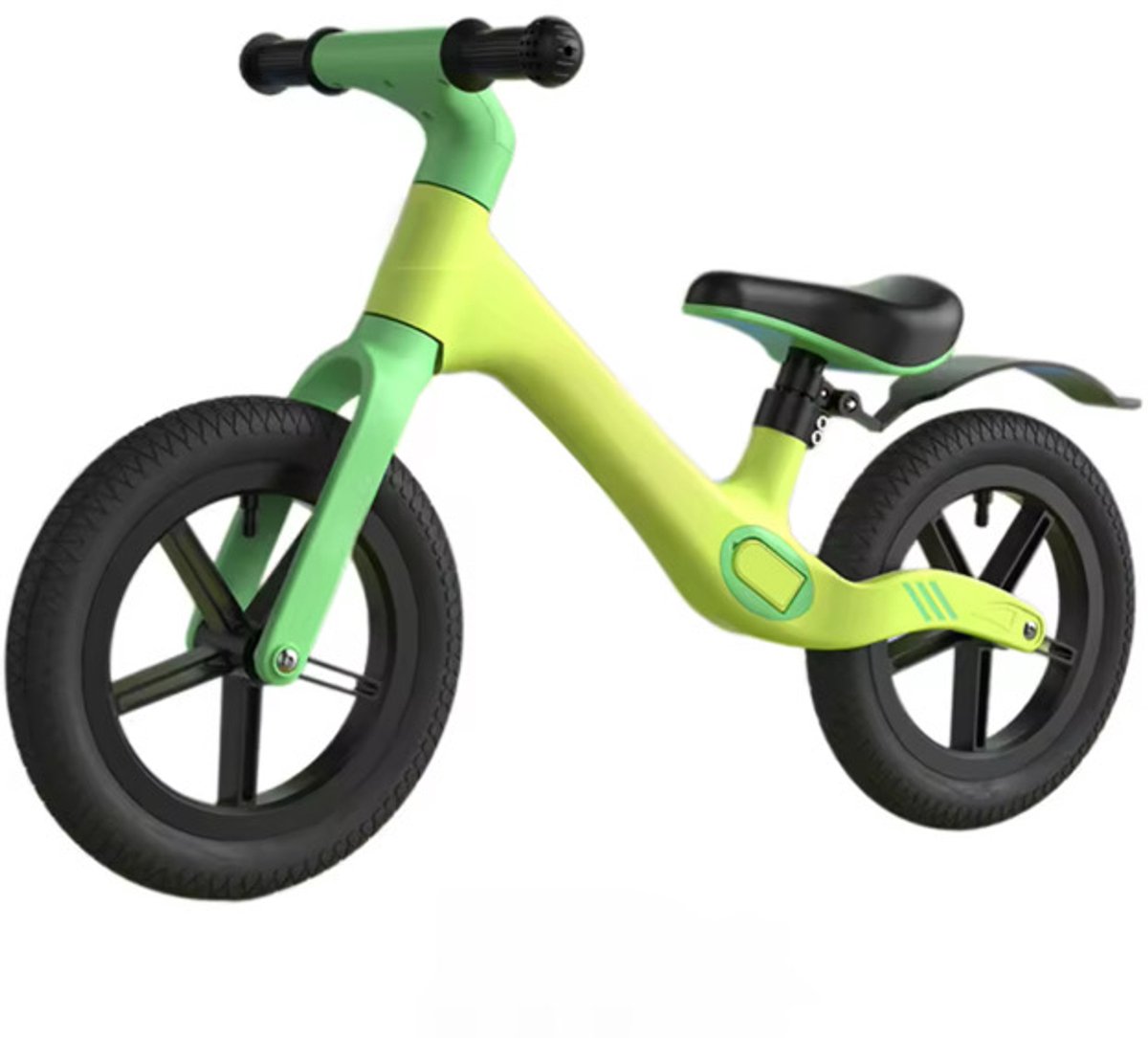 BOECK - Loopfiets – Baby Jungle Loopfiets – Stevige en veilige loopfiets voor peuters en kleuters – Balansfiets zonder pedalen – Lichtgewicht en duurzaam - Limegroen -Trendy nu
