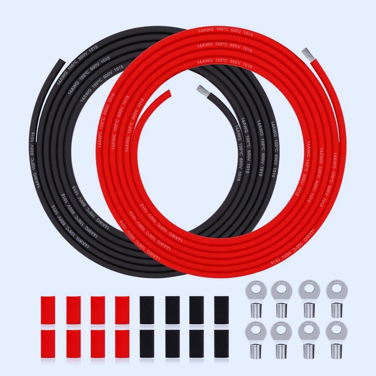 Elektrische Kabelset 2 Mm² – 20 Meter (10m Zwart + 10m Rood) – Hittebestendige Vertinde Koperdraad Voor Zonnepanelen - Apparaten & Voertuigen