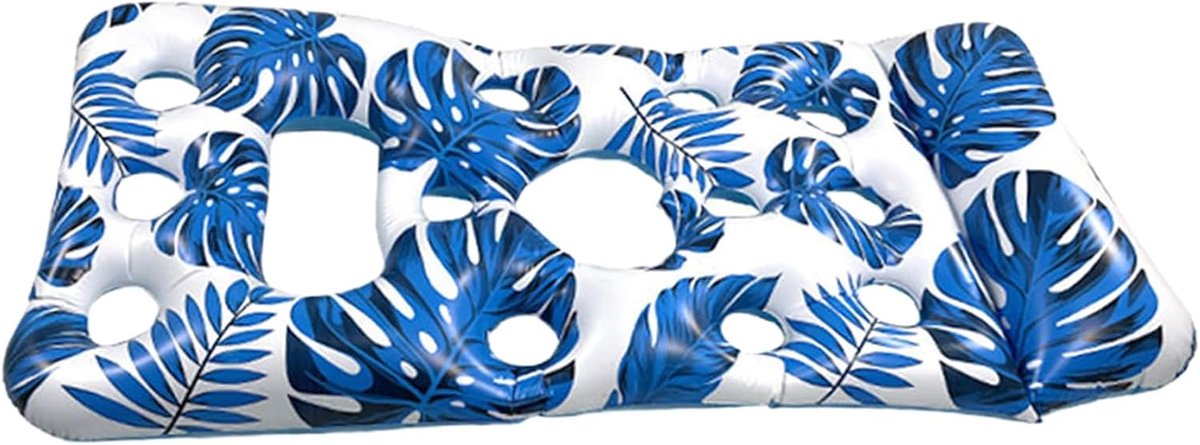 Opblaasbare Luxe Zwemligstoel Met Hoofdsteun – Comfortabel Drijvend Ligbed Voor Zwembad - Strand & Vakantiefeesten