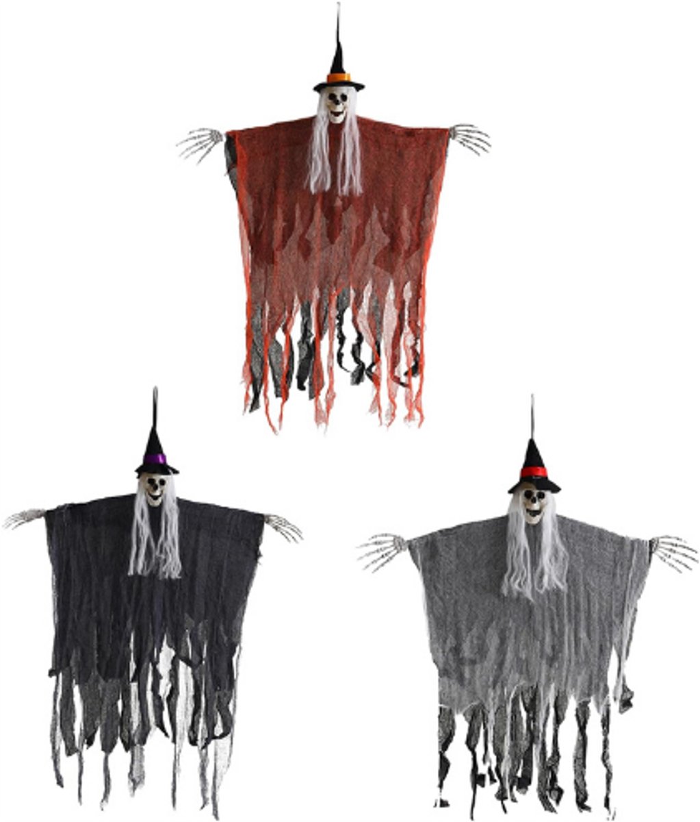 Set Van 3 Halloween Decoraties - 100x75cm Griezelige Halloween Wand- En Raamdecoratie - Perfect Voor Halloweenfeest, Spookhuis En Tuinversiering