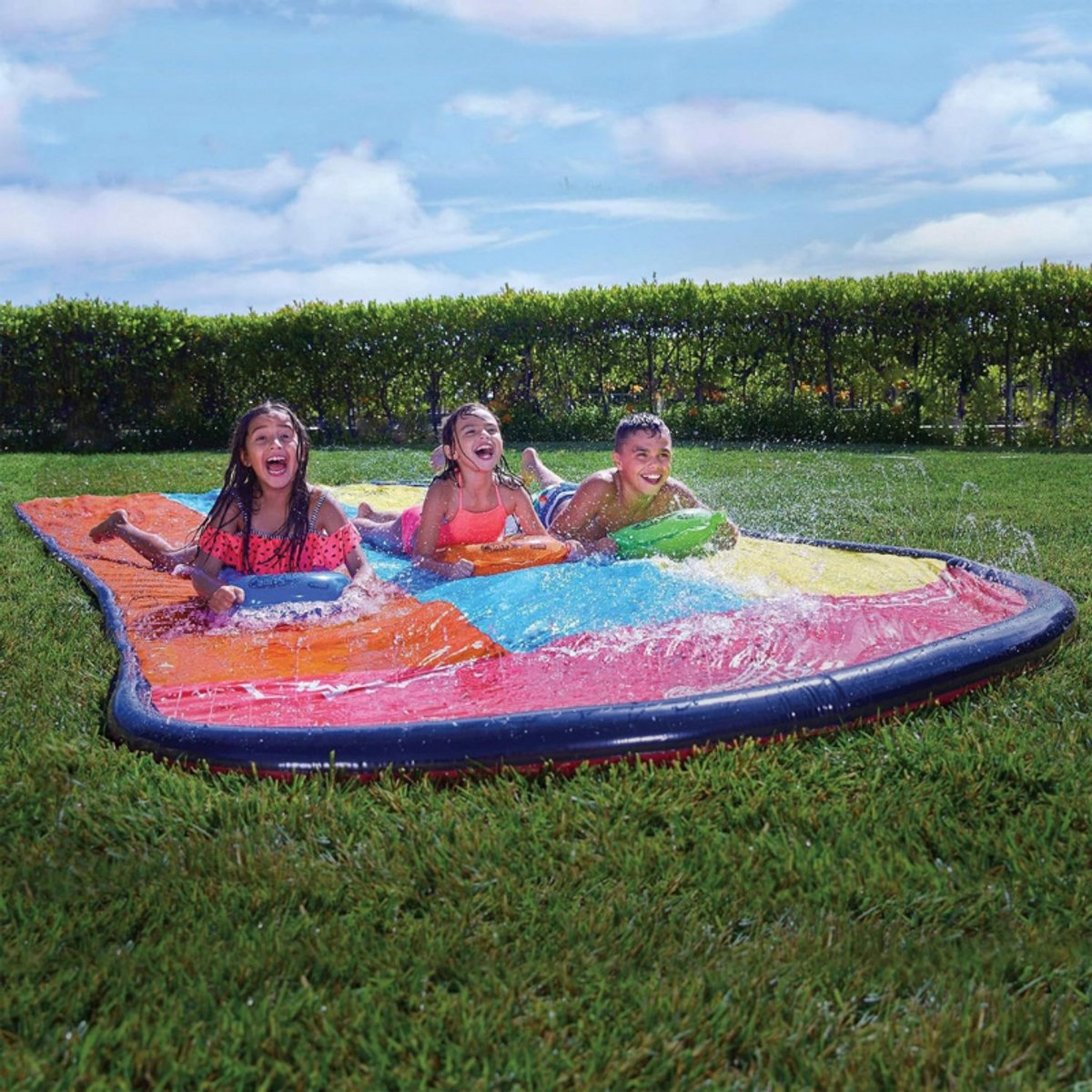 Slip N Slide Waterrail - 4,8 Meter Lang - Met 3 Surfplanken - Waterspeelgoed - Outdoorspeelgoed - Zwembadspellen - Voor Jongens En Meisjes
