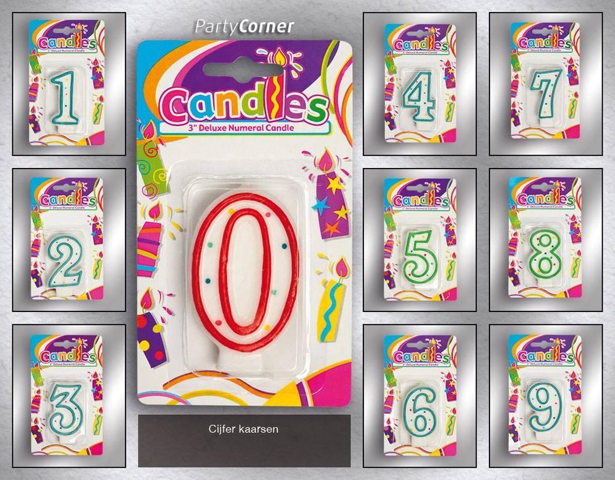 BOLAND BV - Cijfer 0 verjaardagskaars