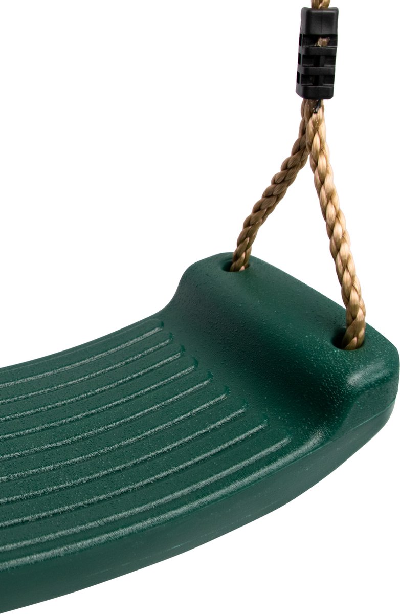 BOOST2 donker groen schommelzitje kunststof met PP-Touwen