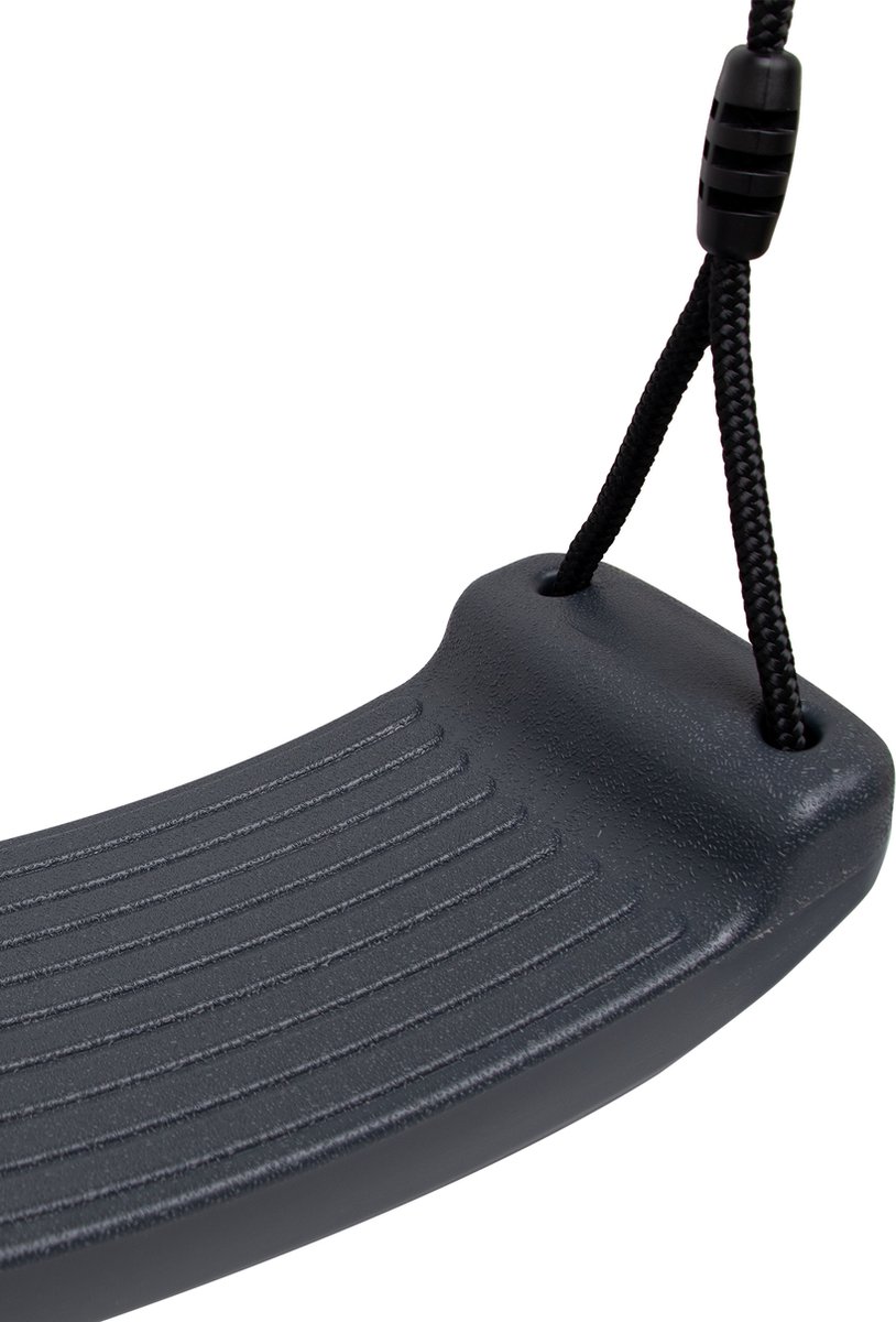 BOOST2 schommelzitje antraciet kunststof met zwart-touw