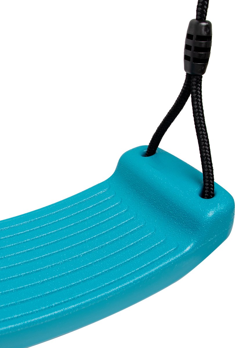 BOOST2 schommelzitje turquoise kunststof met zwart-touw