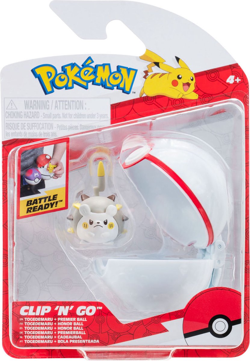 Boti Pokemon Clip N Go Togedemaru Premier Ball Speelset - 2dlg - Speelfiguur.