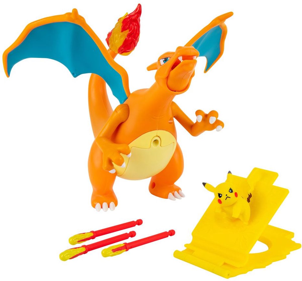 Pokémon actiefiguur deluxe - Charizard met Pikachu & launcher