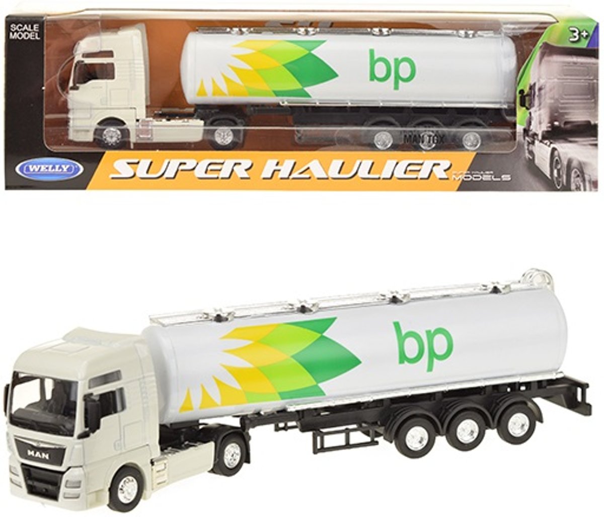 BP tankwagen met witte cabine WELLY 1:64