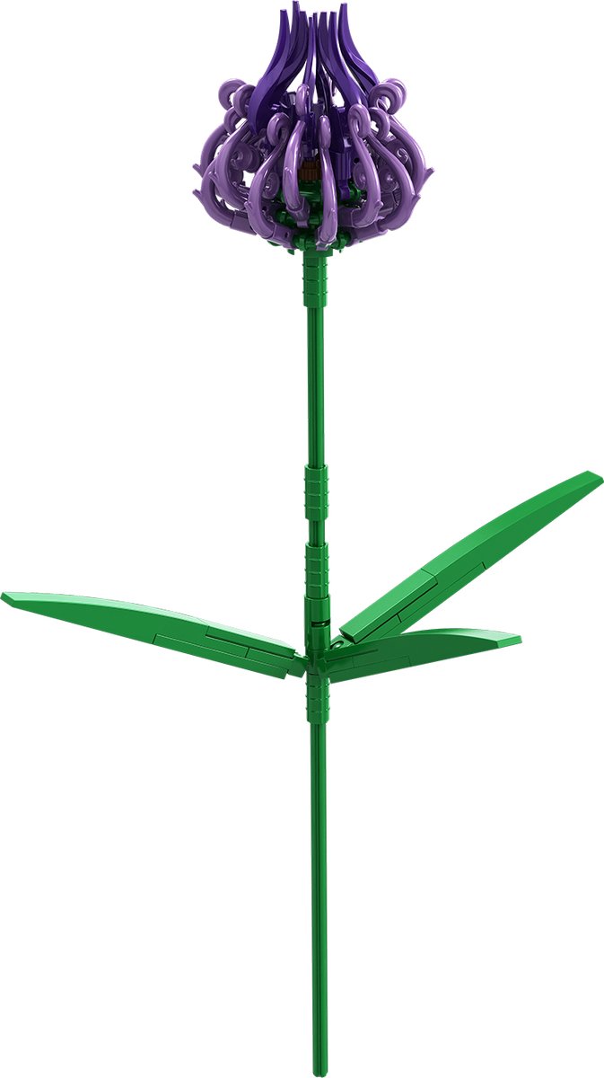 Bloem Zwartblauwe Rapunzel Phyteuma- Brixies- nano-bouwsteentjes