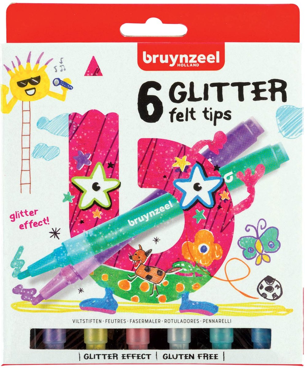 Bruynzeel Kids 6 glitterstiften