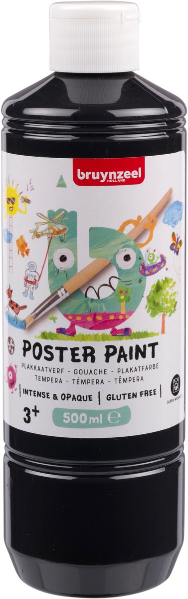 Bruynzeel Plakkaatverf 500ml Zwart