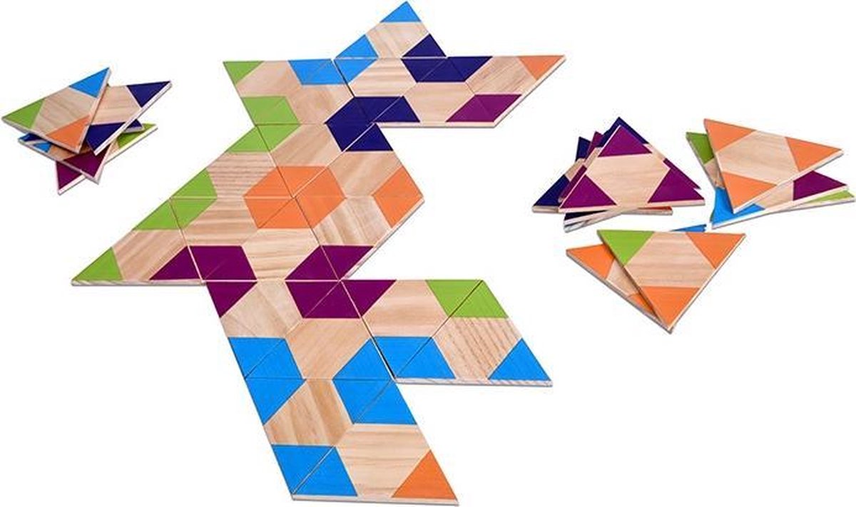 driehoek domino hout 35-delig
