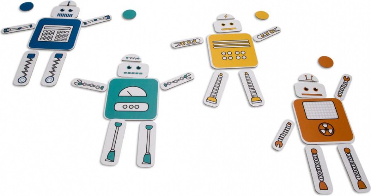 kinderspel Robotvrienden junior karton 32-delig