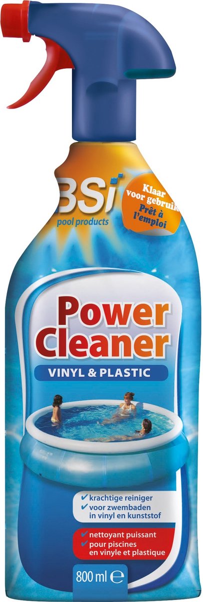 BSI - Power Cleaner Vinyl & Plastic Gebruiksklaar - Krachtige dieptereiniger voor alle zwembaden of spas - Zwembad - Spa - 800 ml