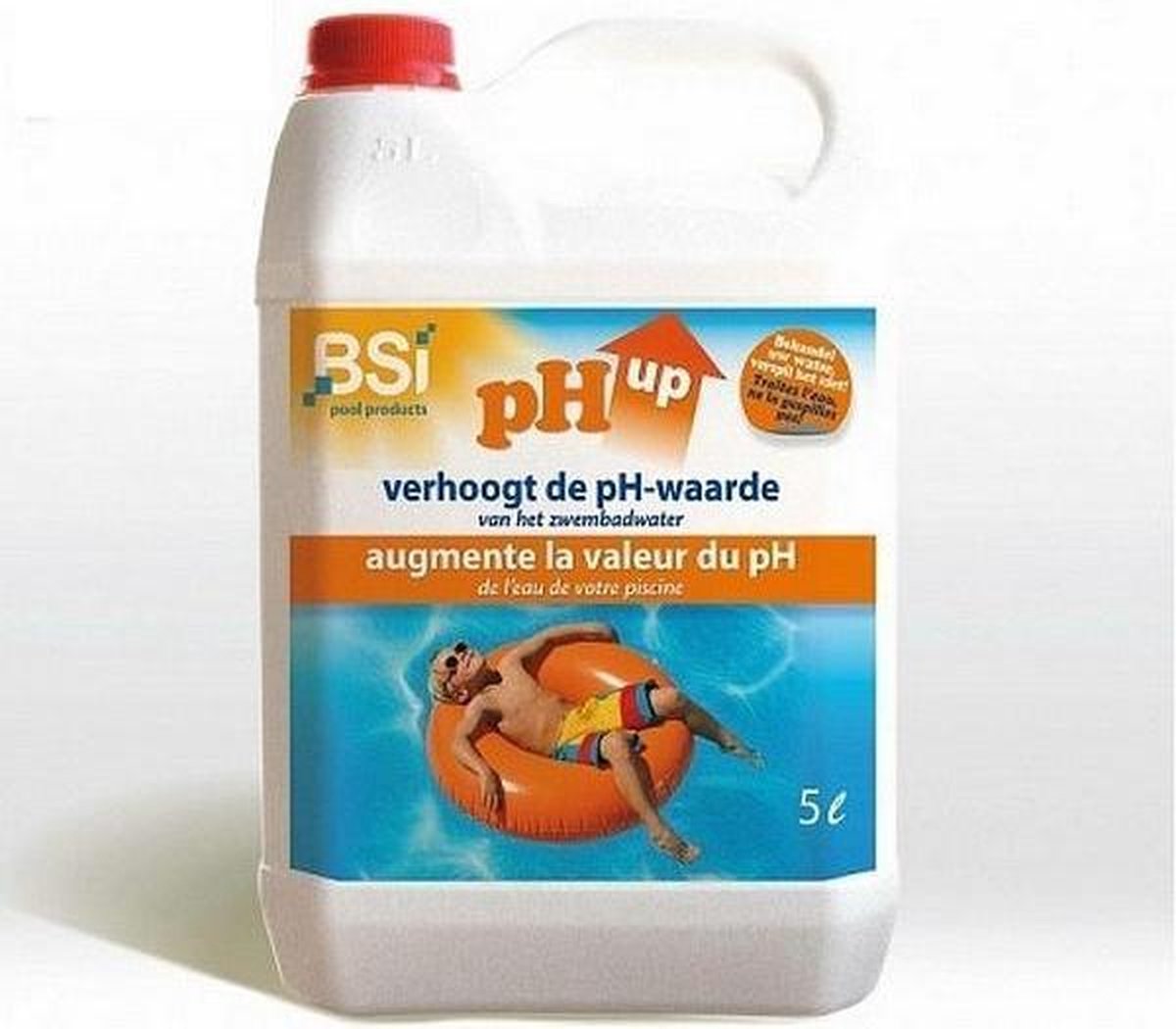 BSI - pH Up Liquid - Zwembad - Spa - Verhoogt de pH-waarde in uw zwembad of spa - 5 l