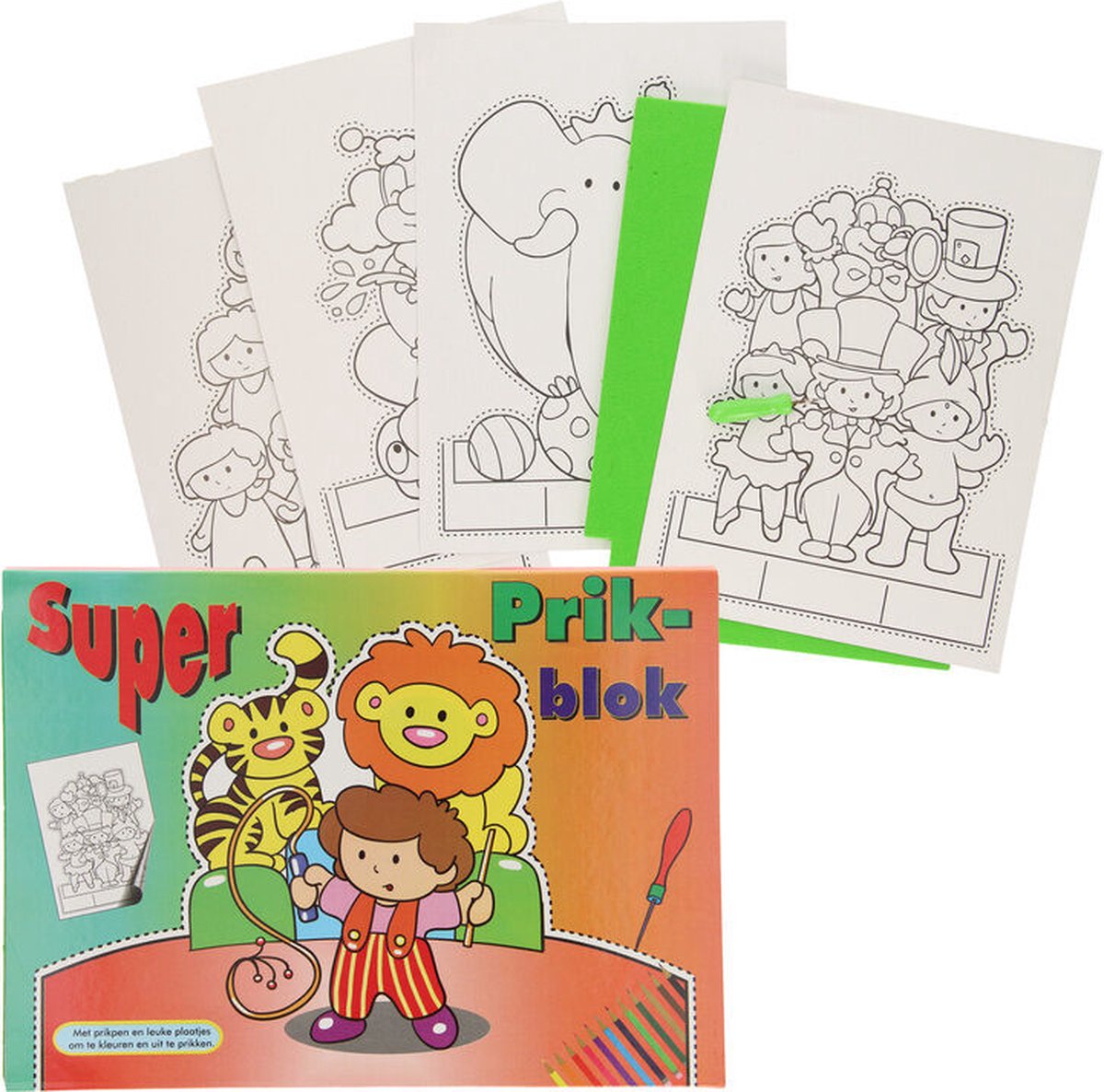 Mega Prikblok voor Kinderen Thema Circus - Inclusief Prikmat en Prikpen