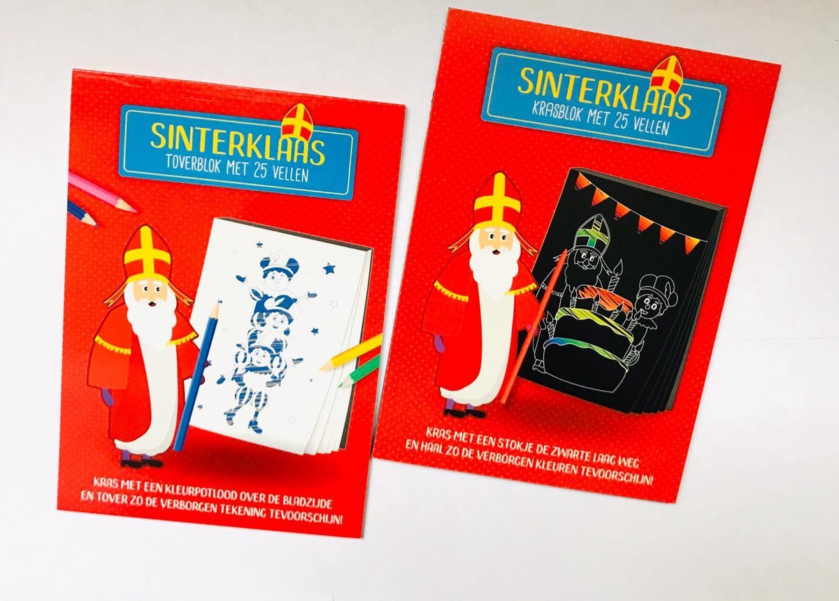 Sinterklaas krasblok - Kleurboek - Toverblok - Sinterklaas
