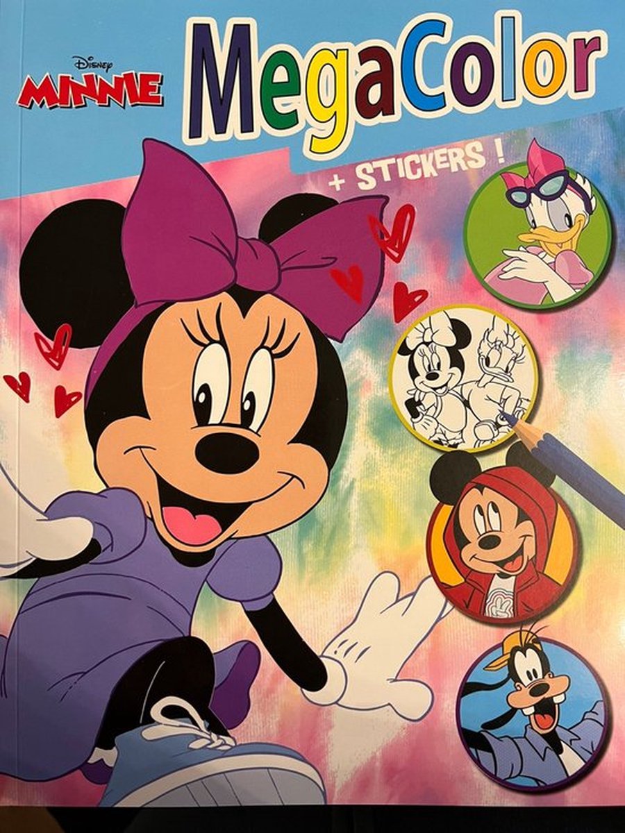 kleurboek disney minnie 120 kleurplaten + Stickers