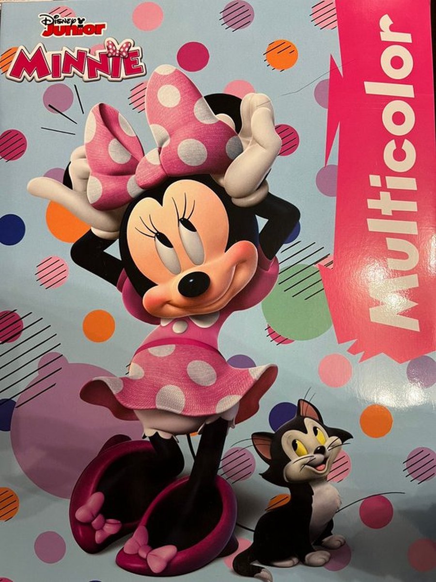 kleurboek minnie en catrien met voorbeeld in kleur