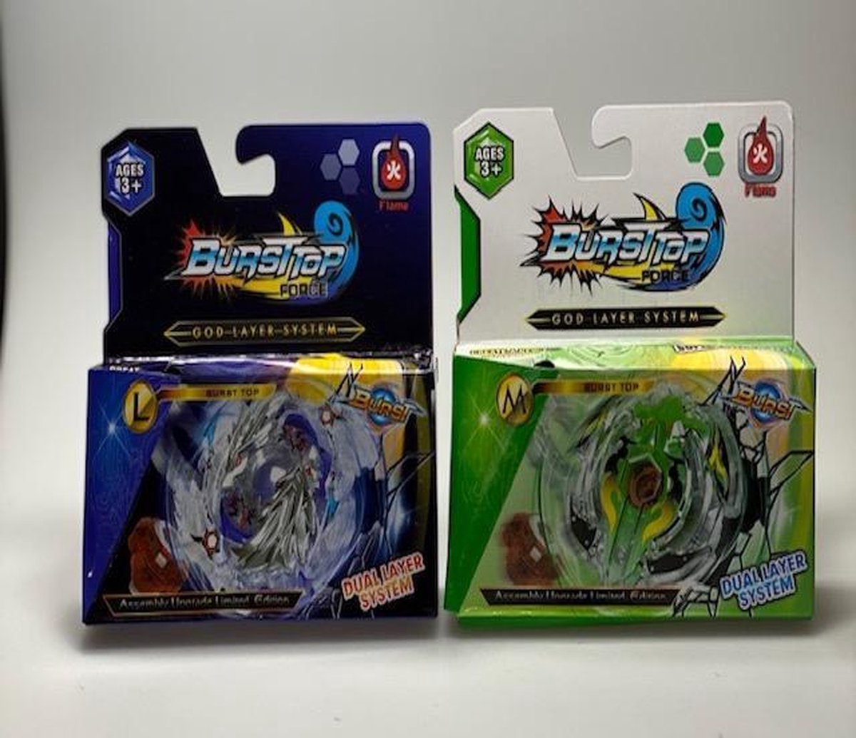 2 Burst Top Force/ BeyBlade/ Spin   Bey Blade/ God Layer System/ L&M