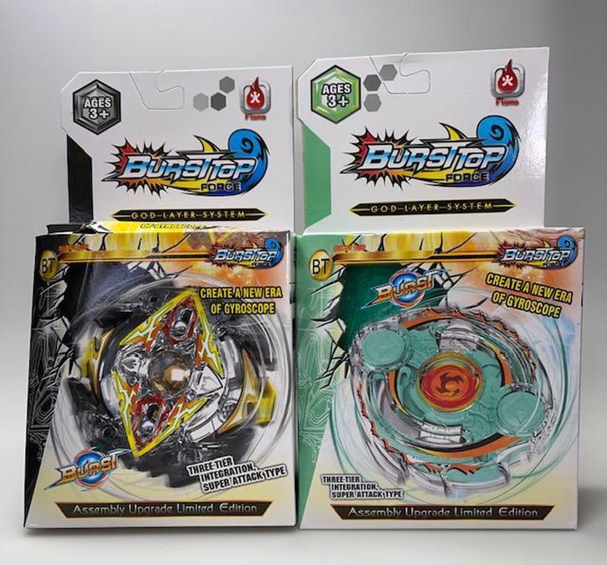 2  stuks   FORCE /SPIN TOL/ BLADE - zwart en groen