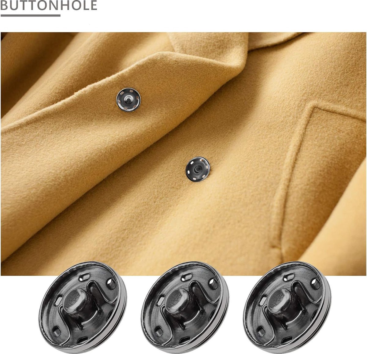 30 mm zwarte naaibare drukknopen naaien drukknopen knopen kleding accessoires voor wollen jassen windbreakers pak van 20