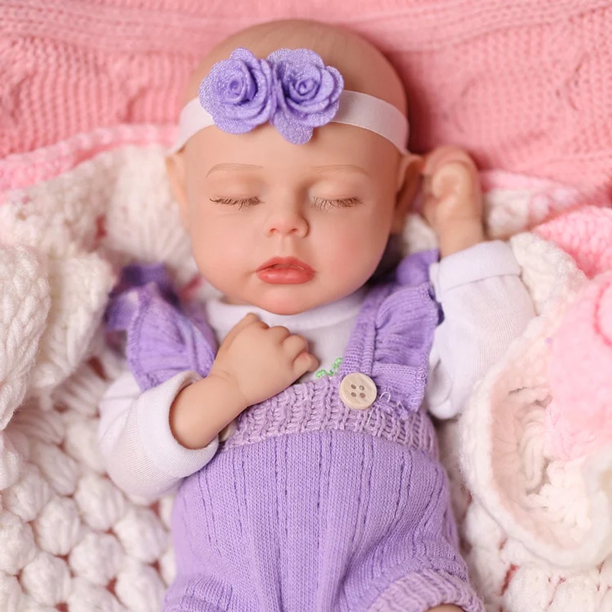 Reborn baby pop Lucy - 30 cm - Volledig van siliconen - Zacht, flexibel, en waterproof - ± 850 gram - Levensecht - In geschenkdoos