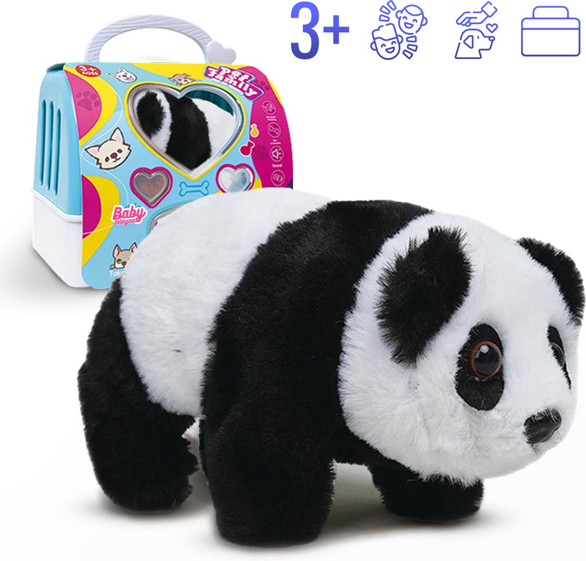 Baby Jelayna - Pluche Speelgoed 3 jaar en ouder - Educatieve Spellen voor Meisjes en Jongens - Activiteitenbord Sensorisch - Montessori Busy Board - Educatief Babyspeelgoed - Pandabeer