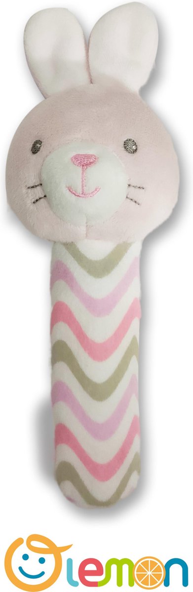   hand-zwengelen/Baby Speelgoed Cartoon Dier Hand-Zwengelen/baby cadeau/ baby shower/ konijntje