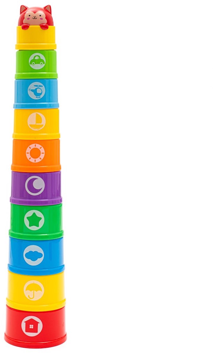   - Educatieve bekers - Stapelbekers met kleurensymbolen - Muzikale bekers - Peuter speelgoed - Balans spel - Educatief speelgoed - Motorische vaardigheden - Creatief leren - Stapelen en leren