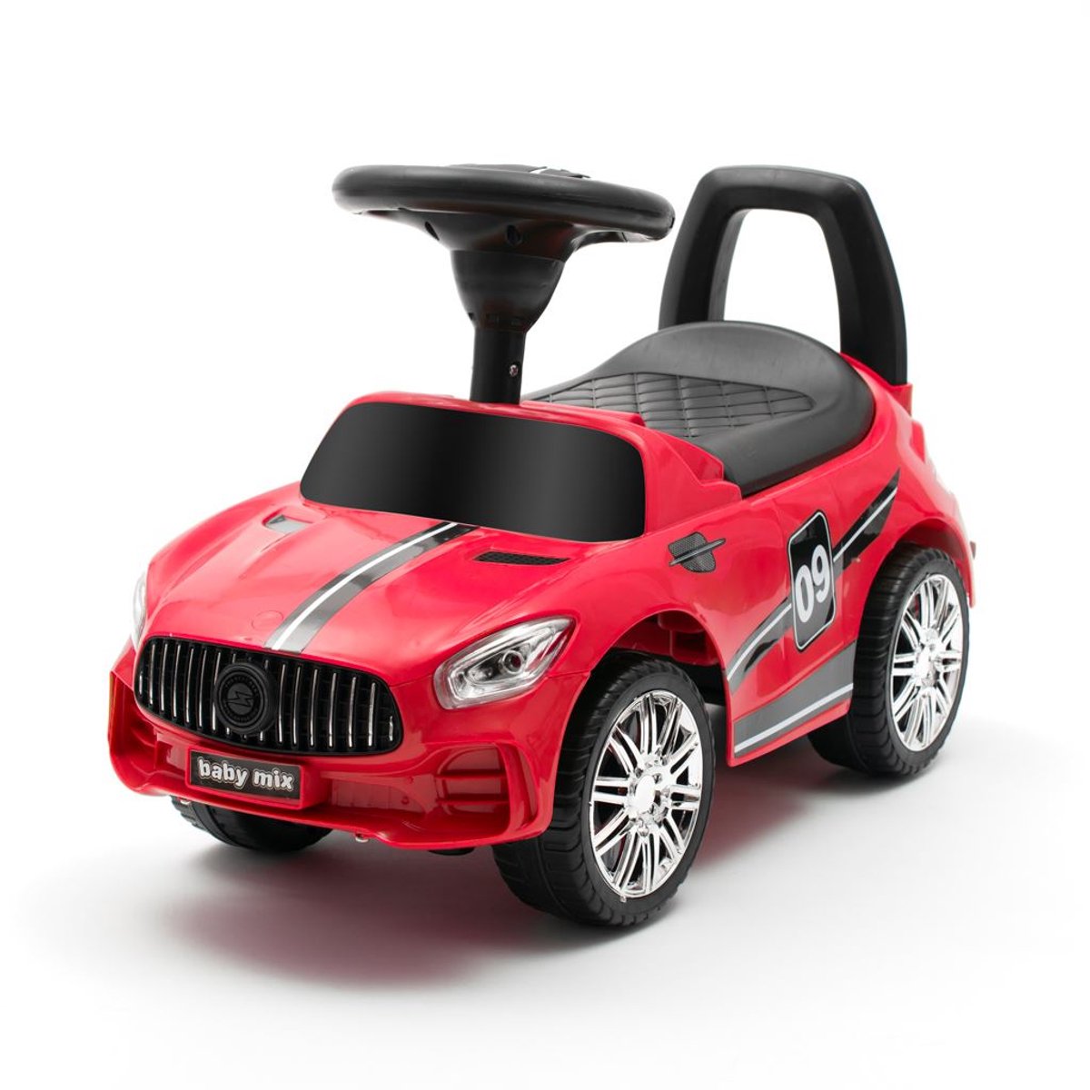   -   - Sportief Design - Rode Kleur - Met Racestreep - Peuterspeelgoed - Kinderracer - Speelauto - Kinderauto - Speelgoedauto - Racethematiek
