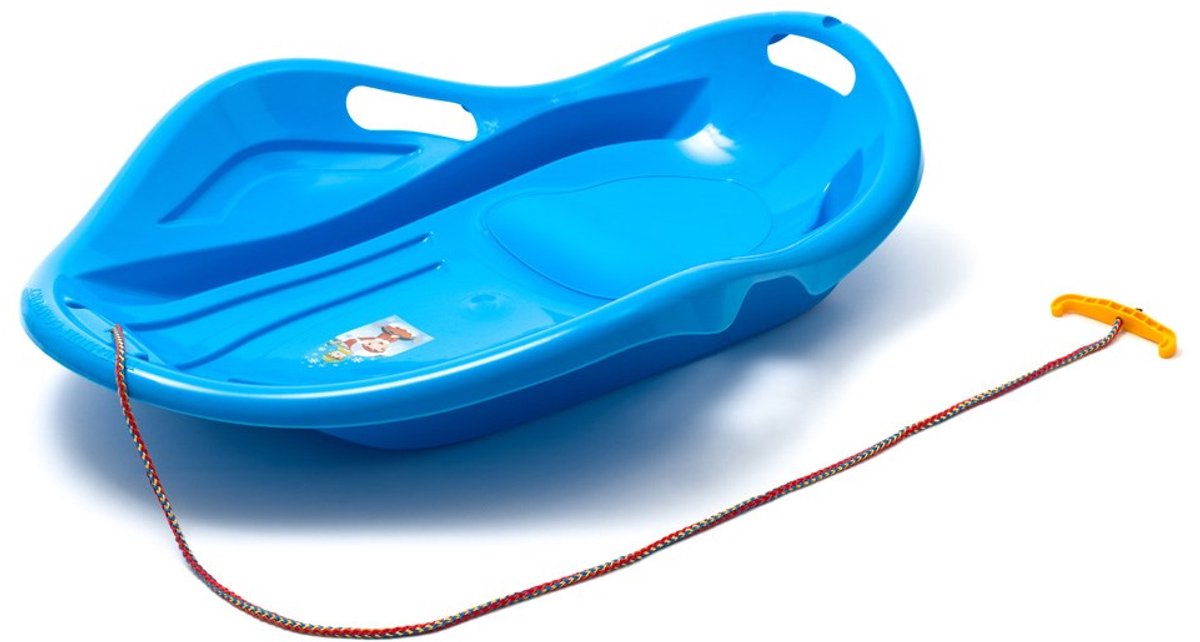 Baby Mix - Slee - Felblauw - Lichtgewicht ontwerp - Handgrepen voor stabiliteit - Geschikt voor sneeuwplezier - Sneeuwslee - Kinder slee - Glijbaan - Winterspeelgoed - Trek-slee - Kinderslee