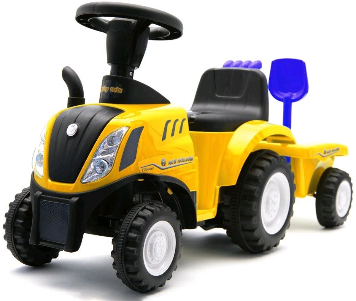   - speelgoedtractor - geel - met aanhanger - inclusief schep - realistisch ontwerp - traktorspel - speelvoertuig - kindertractortje - speelgoedtractor - buitenspeelgoed