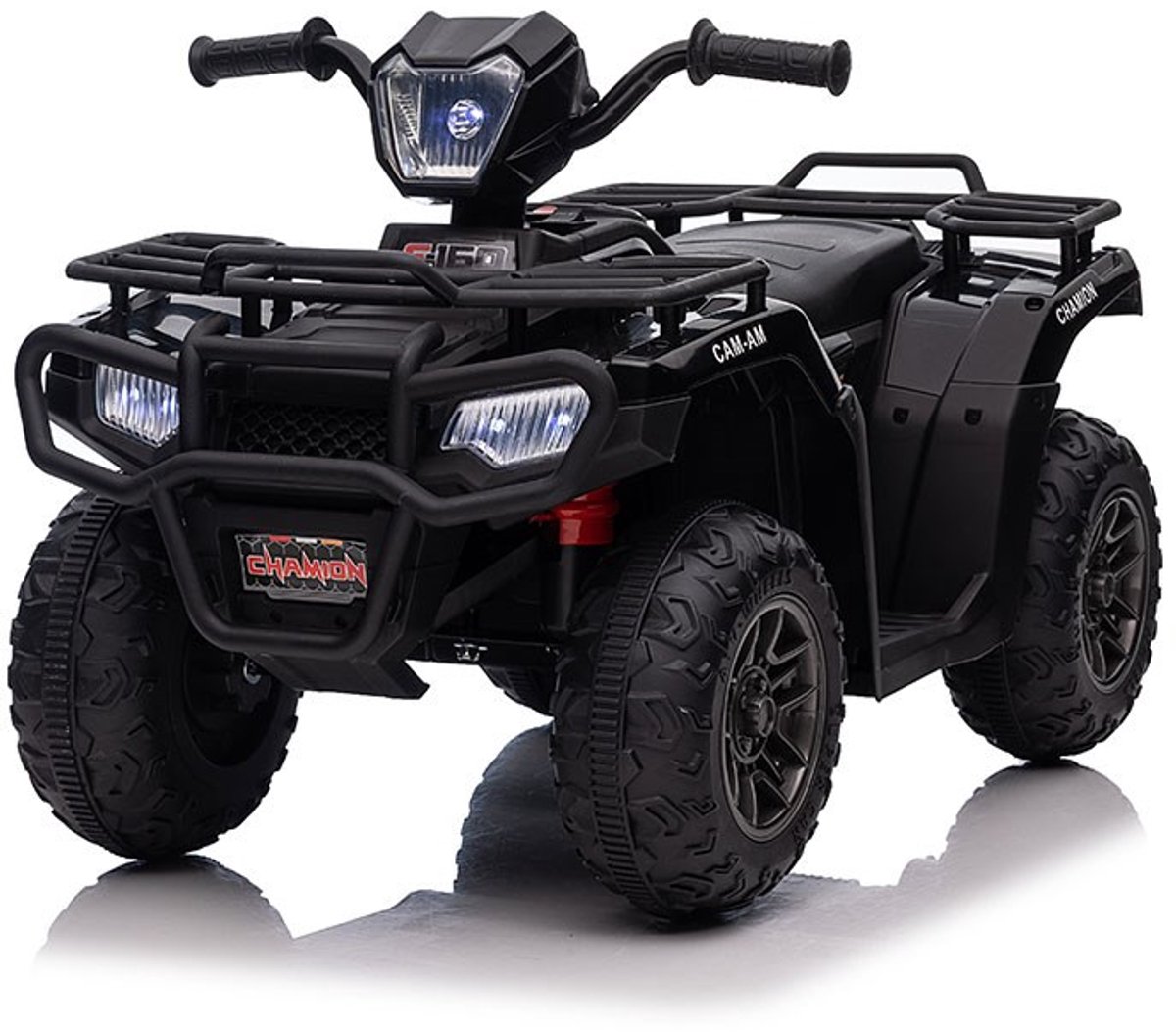   Elektrische Kinderquad – Zwart – 12V – Muziek, LED & 3 Snelheden