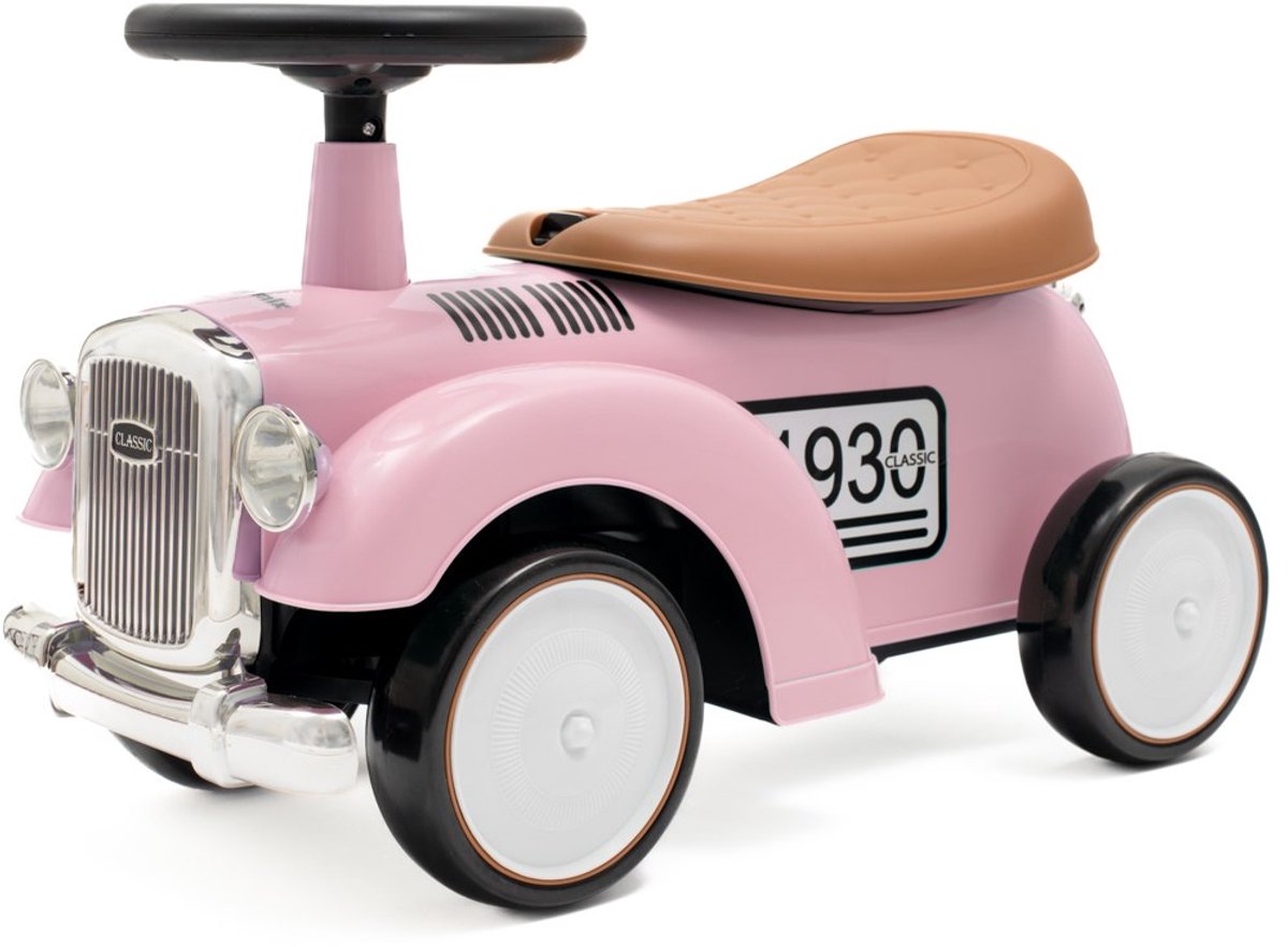   Retro   Roze – Loopwagen met Geluid en Opbergruimte