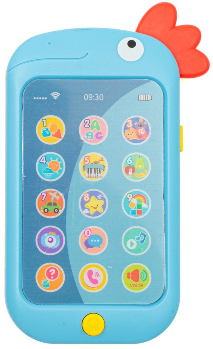 Babymix -   - Interactief - Blauwe Papegaai - Vrolijke Iconen - Geschikt voor Peuters - Speelgoed - Kinderen - Educatief - Muziek