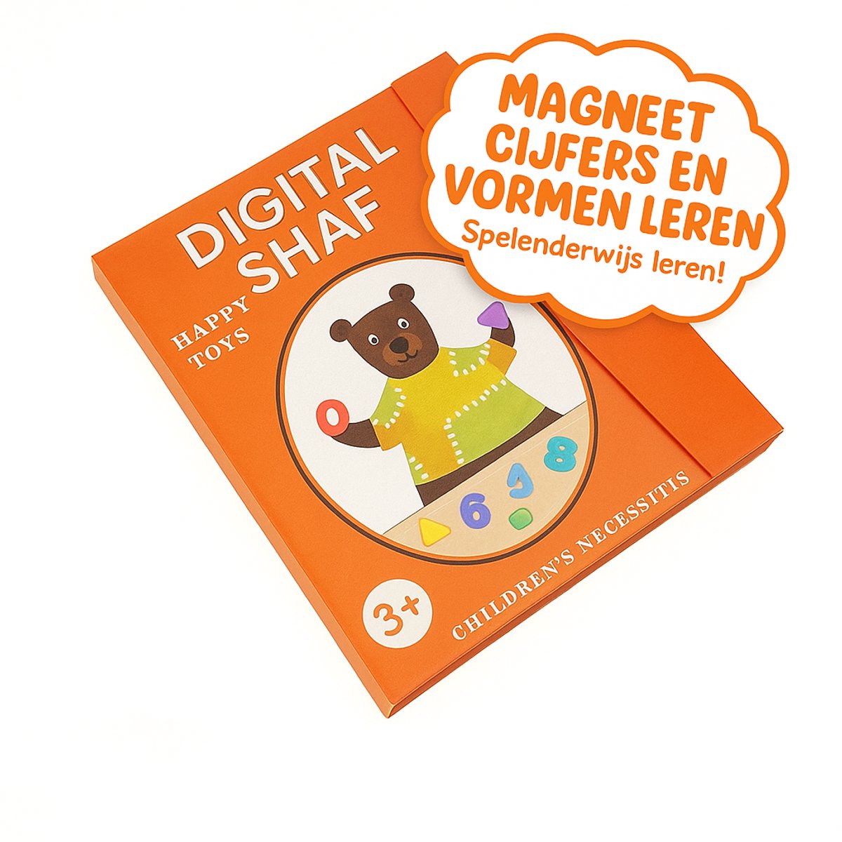 MAGNEET CIJFERS & VORMEN – EDUCATIEF LEERSPEL VOOR KINDEREN – SPELENDERWIJS LEREN TELLEN EN HERKENNEN – IDEALE GESCHENK TIP VOOR SINTERKLAAS & KERST – EDUCATIEF SPEELGOED 3+
