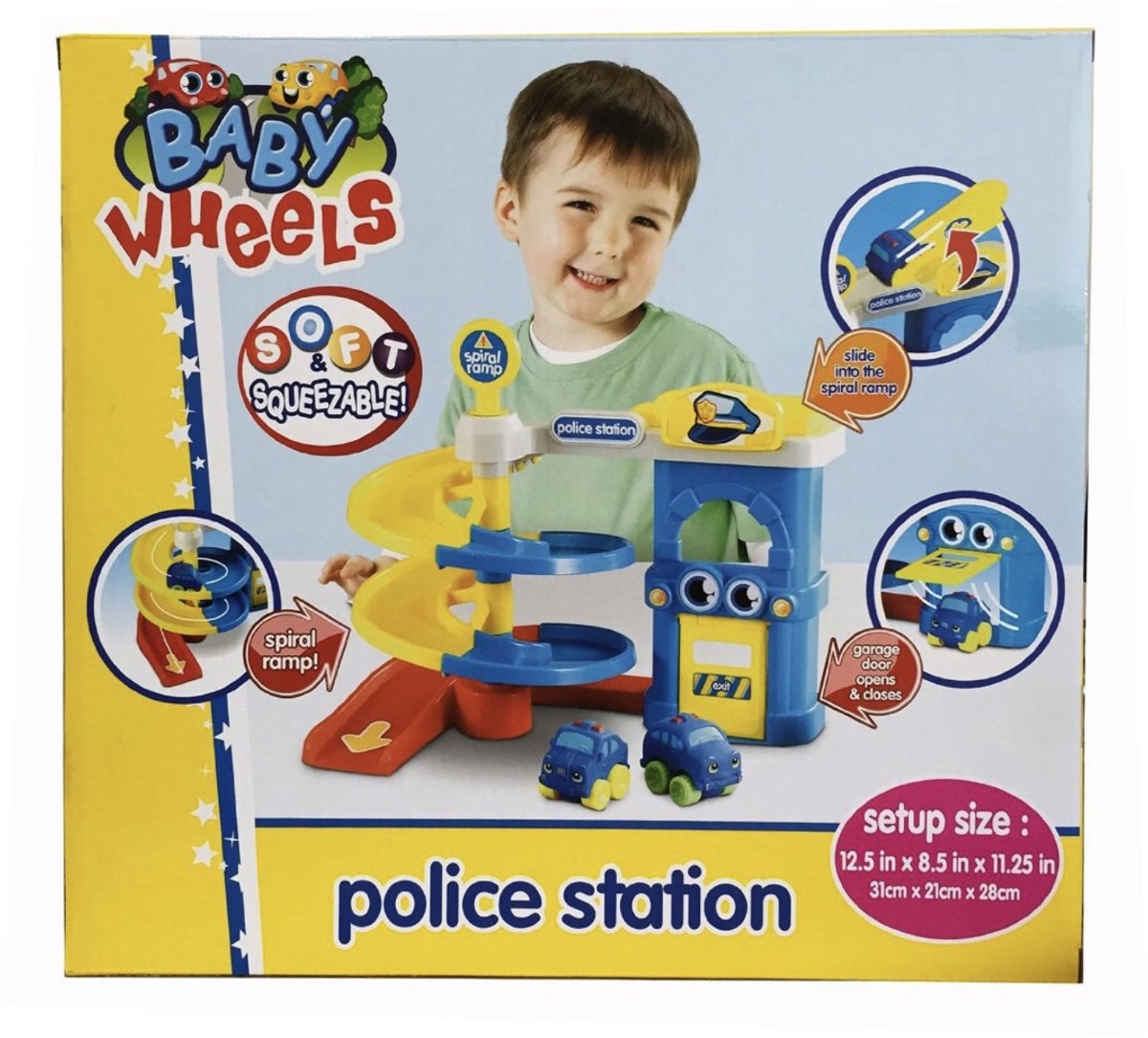Baby Wheels Politiebureau met 2 voertuigen