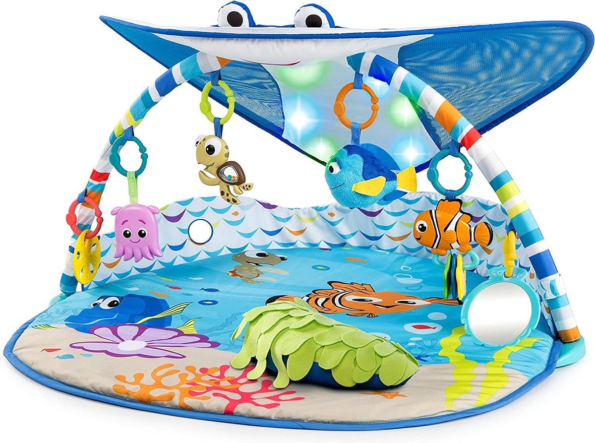 Disney   Mr. Ray Ocean, Finding Nemo Speeldeken Met Speelboog, Lichten En Meer Dan 20 Minuten Melodieën, Blauw, 81.28 x 91.44 x 45.72 cm