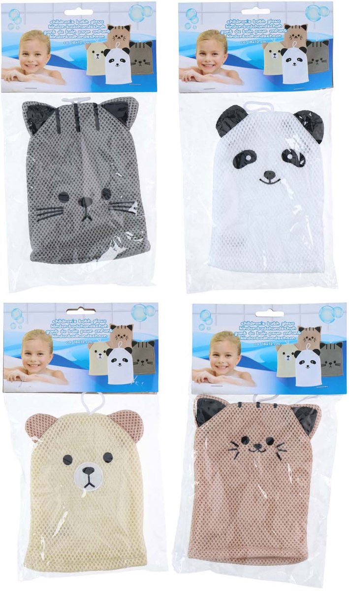 Badhandschoen - Dierenfiguur Washandje - 1 stuk