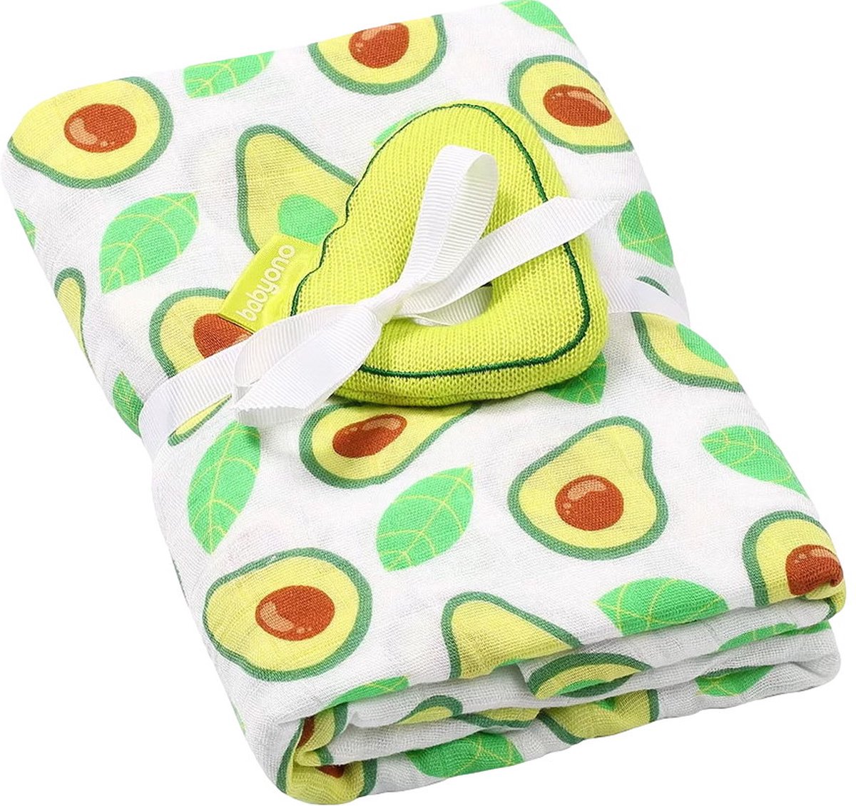 Baby Ono Bamboo Avocado Hydrofiel Multidoek met Rammelaar 536/01