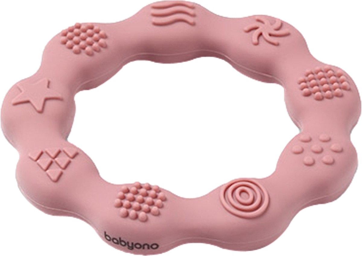 Baby Ono Ring Roze Silicone Bijtring