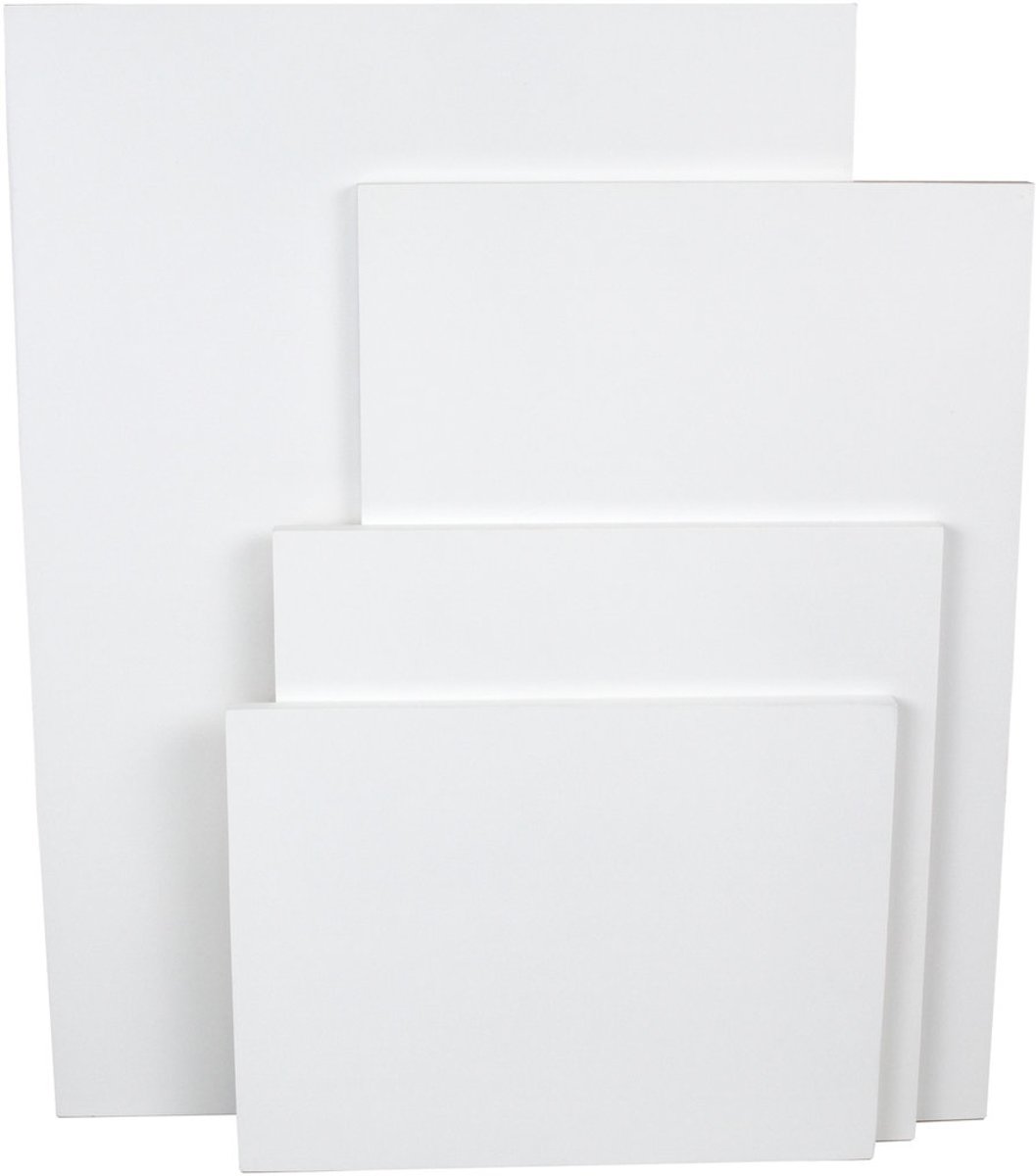 Houten schilderspaneel paneel set van 4 panelen Hout Wit 40x60cm