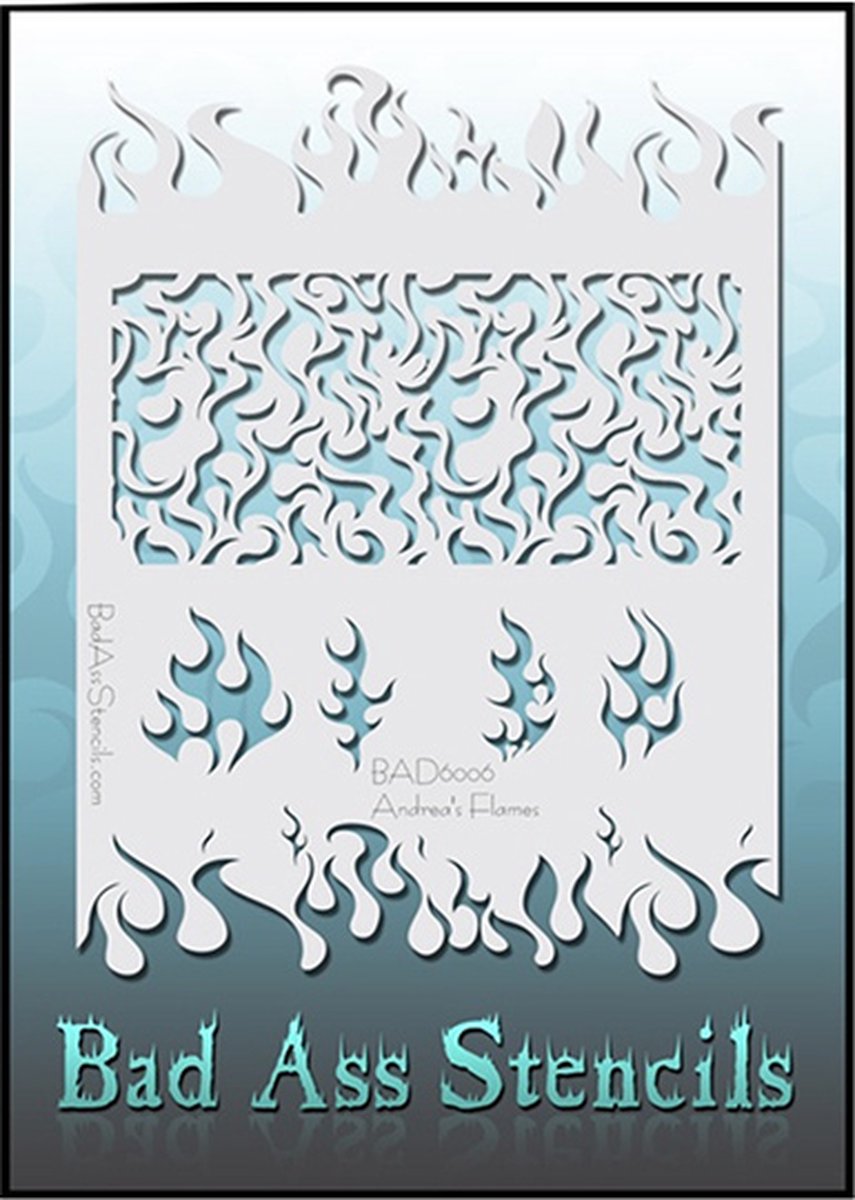 Bad Ass Flames Schmink Sjabloon