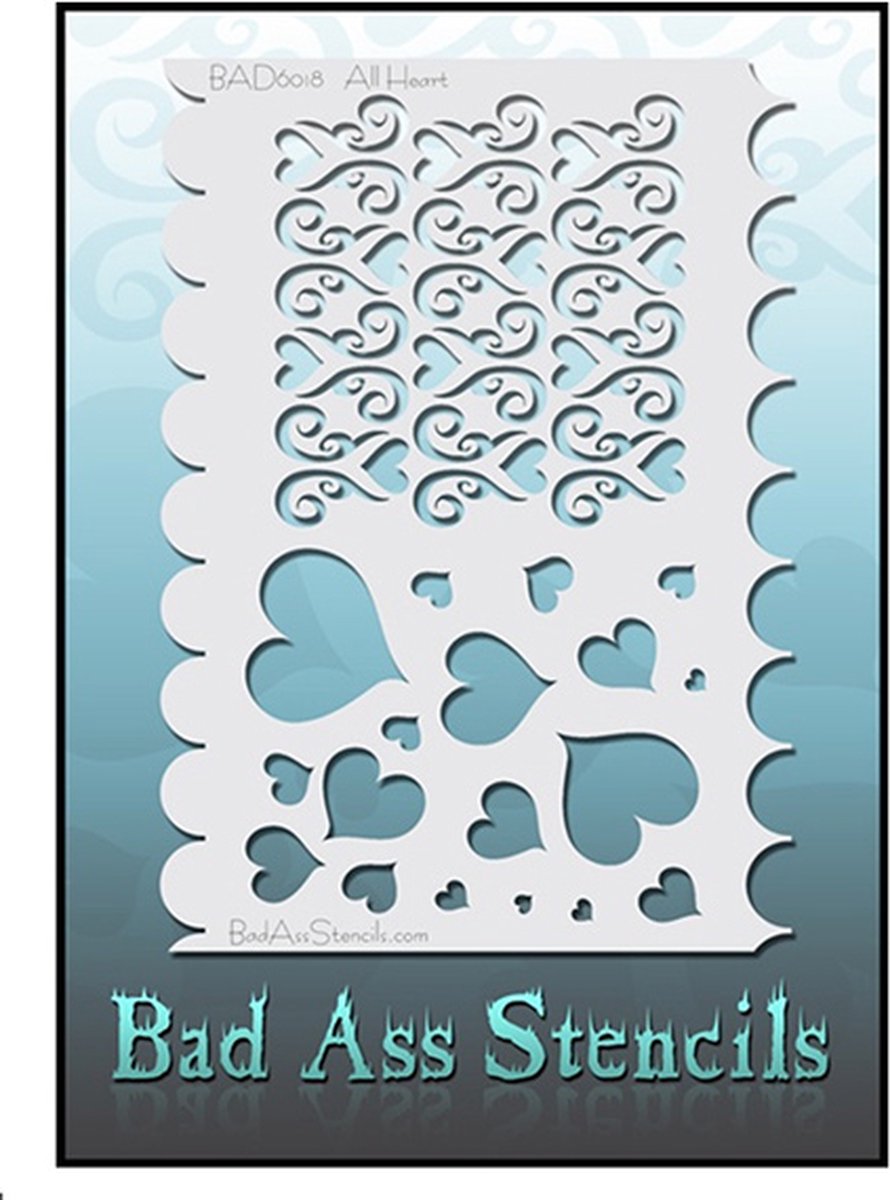 Bad Ass Harten Schmink Sjabloon