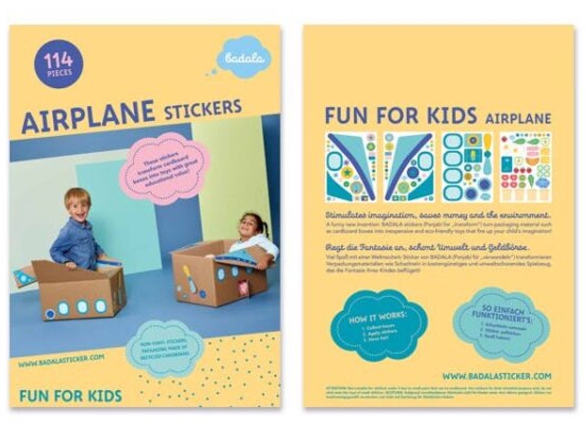 Badala stickerset Fun for kids - Airplane stickers - DIY