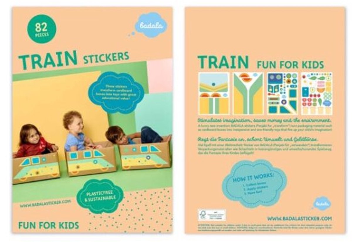 Badala stickerset Fun for kids - Train stickers - DIY