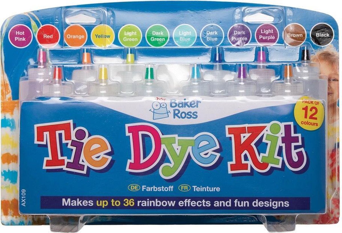 Baker Ross Tie Dye Set (per set) Knutselspullen en Verven voor Kinderen