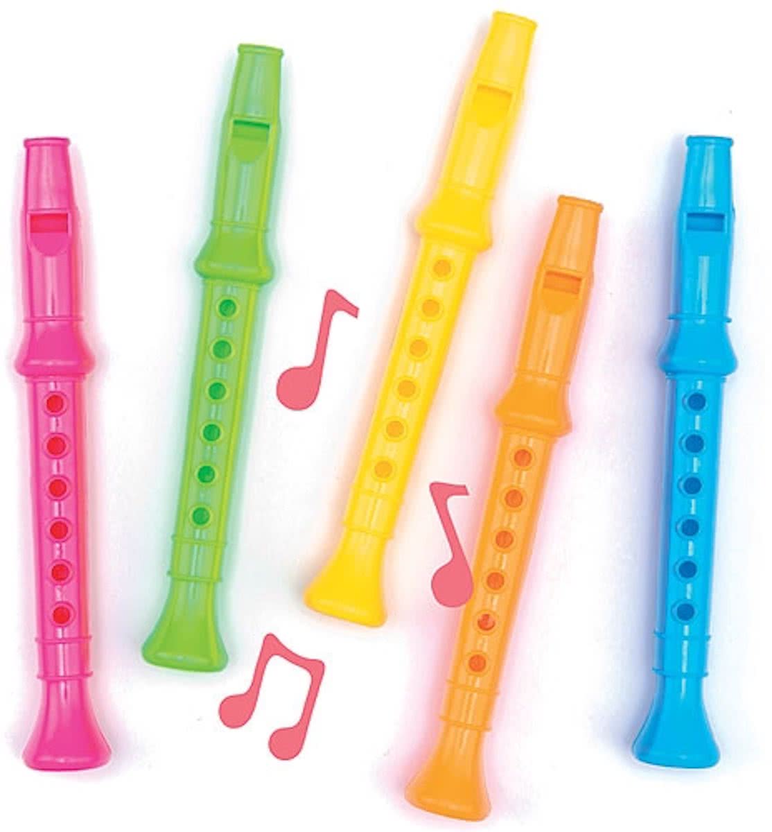 Kleurrijke fluiten  (6 stuks per verpakking)