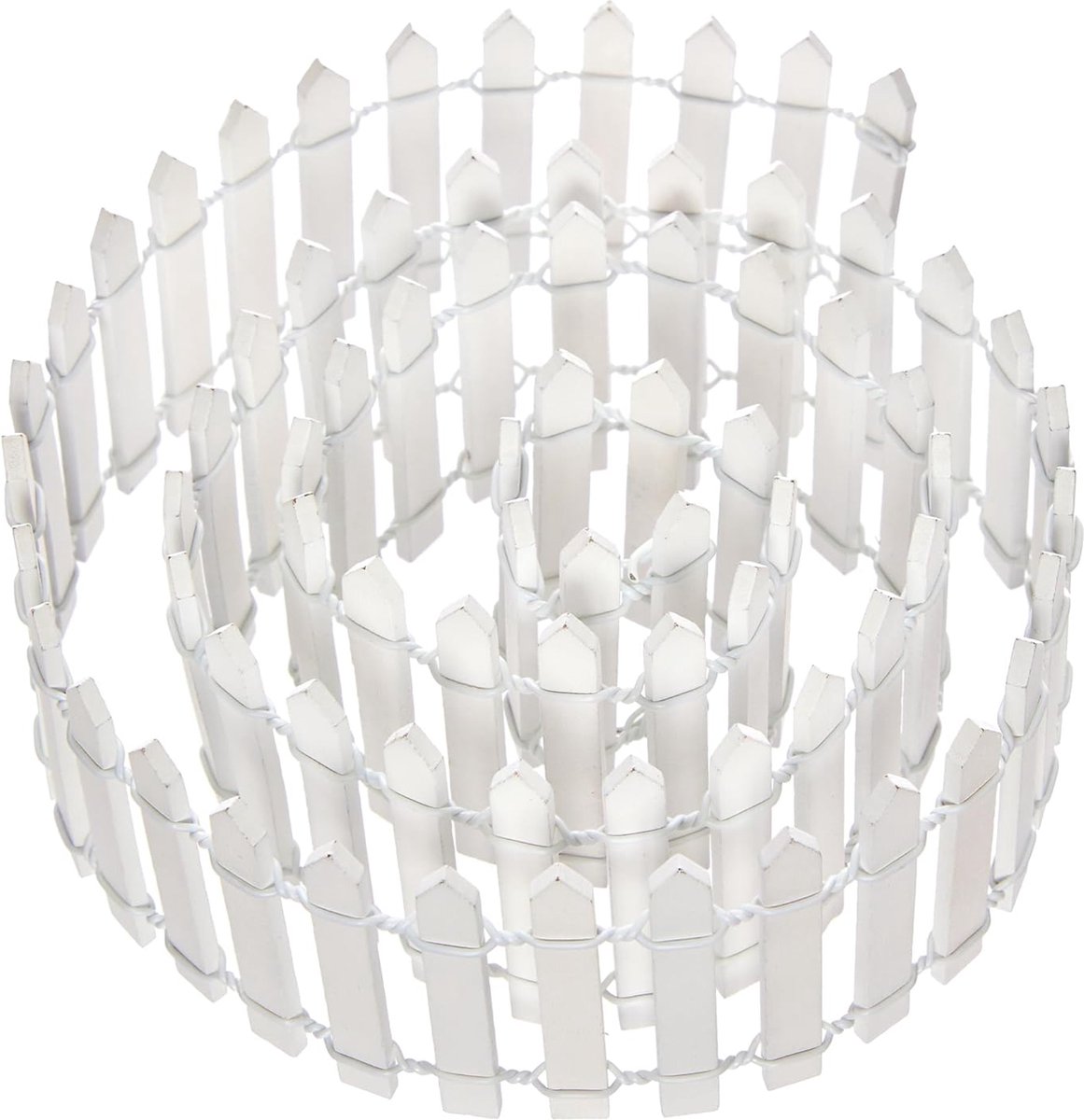 Mini-witte lattenhek, verpakking van 2, decoraties voor poppenhuizen en feeëntuinen